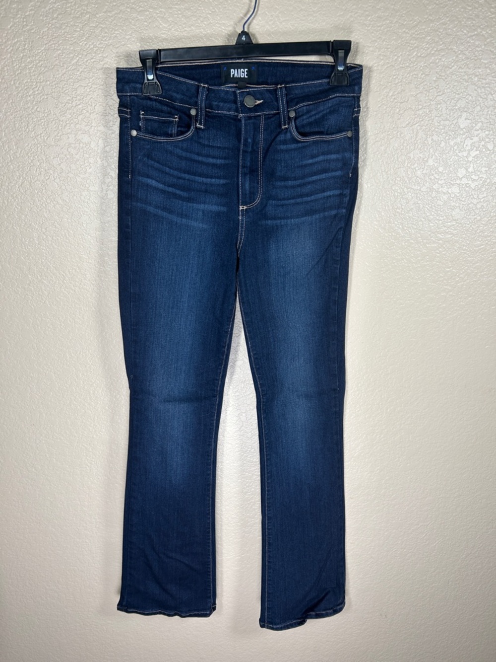 Paige Dark Indigo Stretch Bootcut Jeans – Size 27, Like New